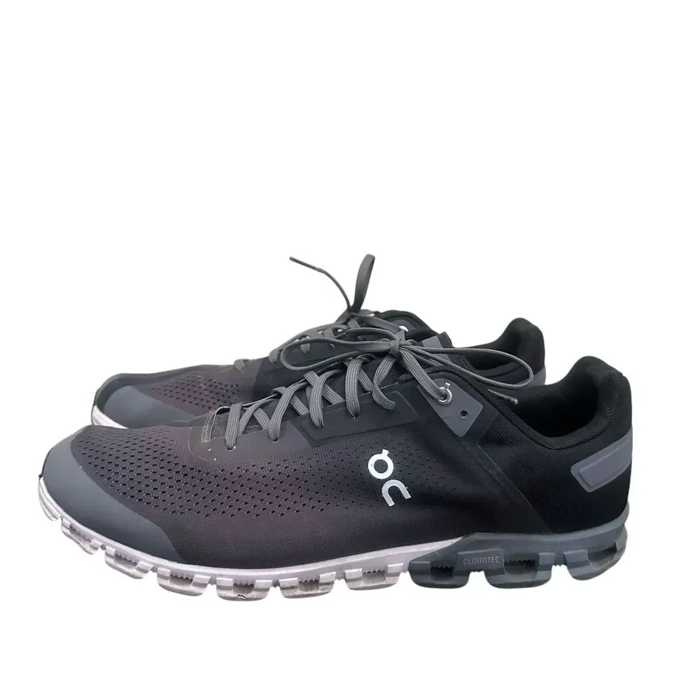 On Cloudflow 3.0 Shoes Mens 14 Gray Black Athletic Running Workout Sneakers - Picture 2 of 11